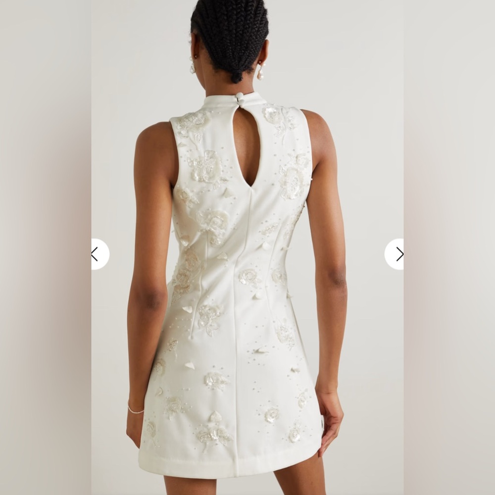 CLIO PEPPIATT Embellished stretch-crepe mini dress - Picture 3 of 6